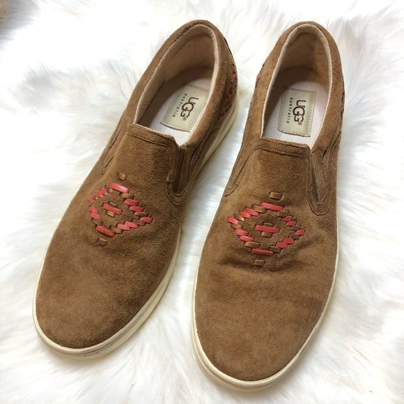 UGG Fierce Rustic Weave Slip-On Sneaker tan - Picture 1 of 11